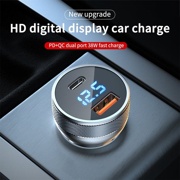 ACC-568 PD 20W USB-C / Type-C + USB จอแสดงผลดิจิตอลเครื่องชาร์จในรถยนต์แบบชาร์จเร็ว, ACC-568
