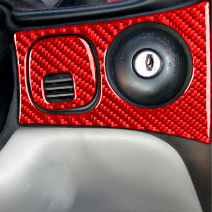 3 ใน 1 คาร์บอนไฟเบอร์ไฟหน้ารถแผงกุญแจสติกเกอร์สำหรับ Chevrolet Corvette C5 1998-2004, ไดรฟ์ซ้าย, 3 in 1 Headlight Key Panel Sticker