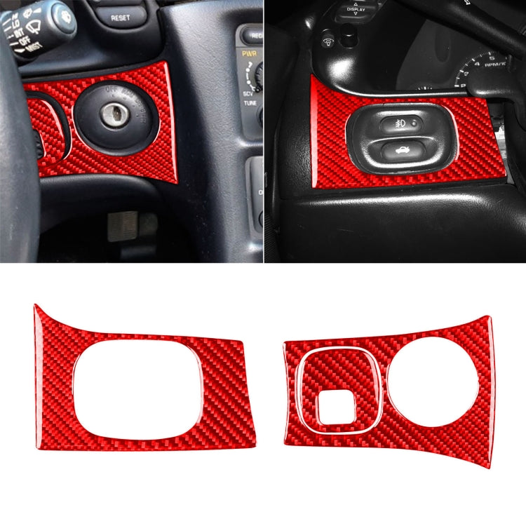 3 ใน 1 คาร์บอนไฟเบอร์ไฟหน้ารถแผงกุญแจสติกเกอร์สำหรับ Chevrolet Corvette C5 1998-2004, ไดรฟ์ซ้าย, 3 in 1 Headlight Key Panel Sticker