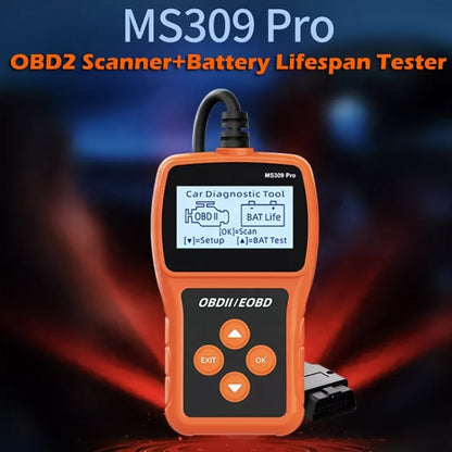 MS309 Pro รถ เครื่องตรวจจับความผิด OBD2 EOBD เครื่องสแกนเนอร์รหัส Reader, MS309 Pro