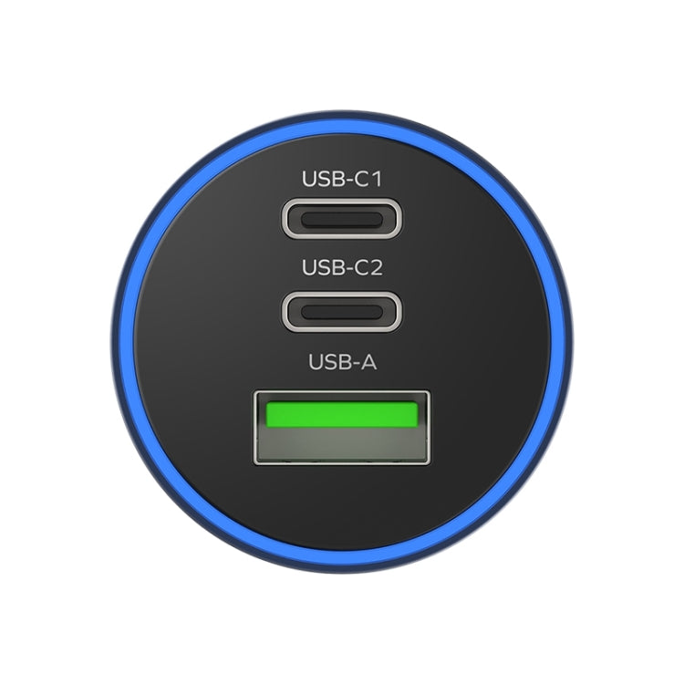 MOMAX UC17E 100W USB-C / Type-C x 2 + USB สามพอร์ตที่ชาร์จแบตในรถ, 100W
