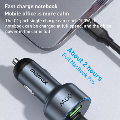 MOMAX UC17E 100W USB-C / Type-C x 2 + USB สามพอร์ตที่ชาร์จแบตในรถ, 100W