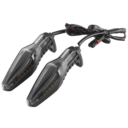 2 ชิ้น KC062 สำหรับ BMW R1200 รถจักรยานยนต์ 18LEDs ไฟเลี้ยว, KC062 (Transparent Black)