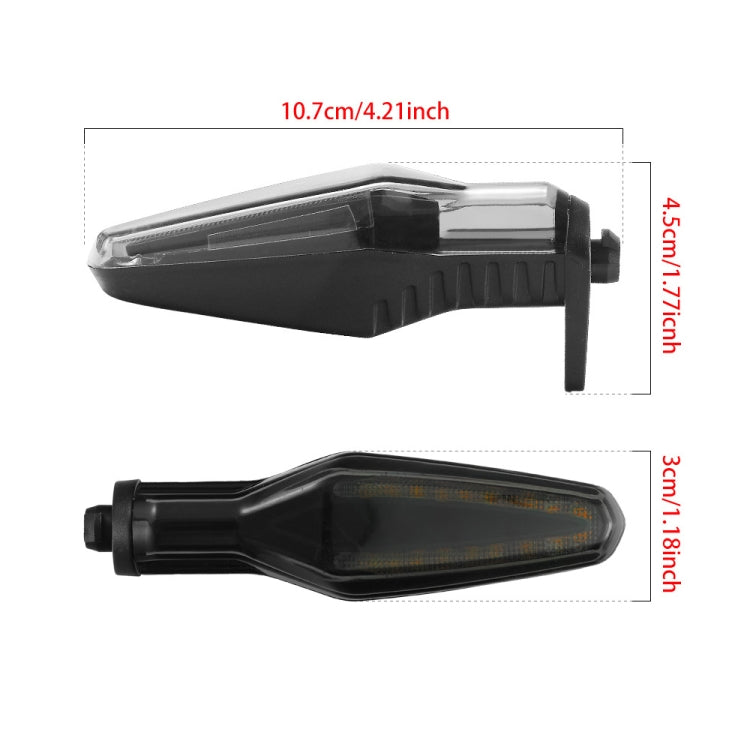 2 ชิ้น KC062 สำหรับ BMW R1200 รถจักรยานยนต์ 18LEDs ไฟเลี้ยว, KC062 (Transparent Black)
