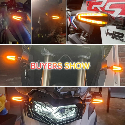 2 ชิ้น KC062 สำหรับ BMW R1200 รถจักรยานยนต์ 18LEDs ไฟเลี้ยว, KC062 (Transparent Black)