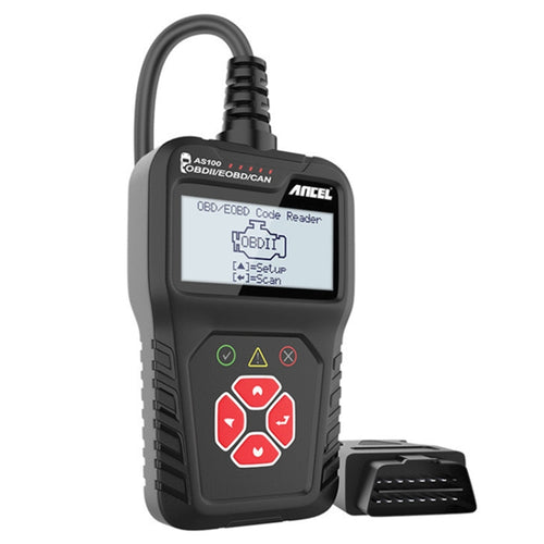 Ancel AS100 รถเครื่องตรวจจับข้อบกพร่องOBDIIเครื่องยนต์Fault Light Clear, AS100