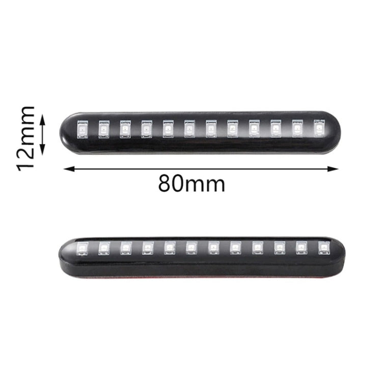 1 คู่รถจักรยานยนต์ 12LED น้ำวิ่งไฟเลี้ยวป้ายทะเบียน, 12LED