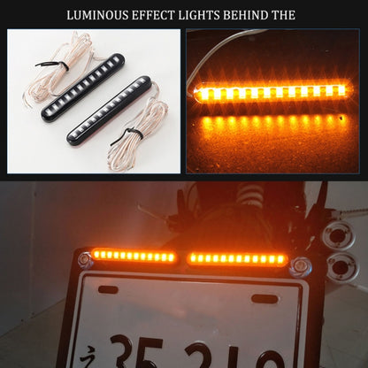 1 คู่รถจักรยานยนต์ 12LED น้ำวิ่งไฟเลี้ยวป้ายทะเบียน, 12LED
