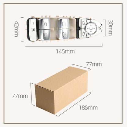 รถอัตโนมัติอิเล็กทรอนิกส์ปุ่มสวิทช์ควบคุมหน้าต่างสำหรับMercedes-Benz C Class W205 2015-2021, For Mercedes-Benz C Class (Black), For Mercedes-Benz C Class (Beige), For Mercedes-Benz C Class (Brown)