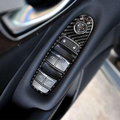 4 ชิ้นรถยนต์คาร์บอนไฟเบอร์หน้าต่างยกแผงสติกเกอร์ตกแต่งสำหรับ Infiniti Q50, ไดรฟ์ซ้าย, Window Lift Panel (B)