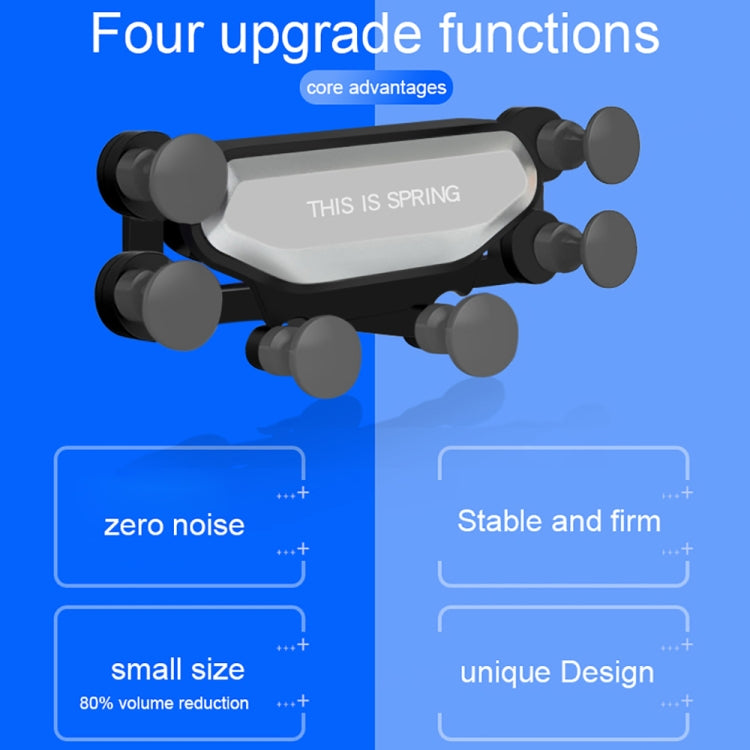 Car Air Outlet ที่วางโทรศัพท์มือถือแรงโน้มถ่วงหกกรงเล็บ, Six-claw Phone Holder(Black), Six-claw Phone Holder(Red), Six-claw Phone Holder(Silver)