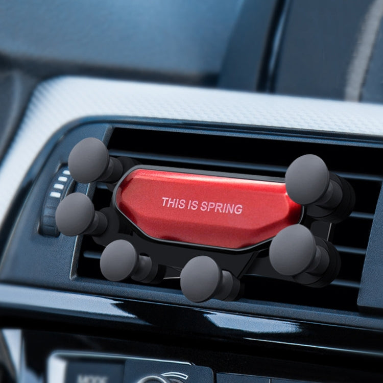 Car Air Outlet ที่วางโทรศัพท์มือถือแรงโน้มถ่วงหกกรงเล็บ, Six-claw Phone Holder(Black), Six-claw Phone Holder(Red), Six-claw Phone Holder(Silver)