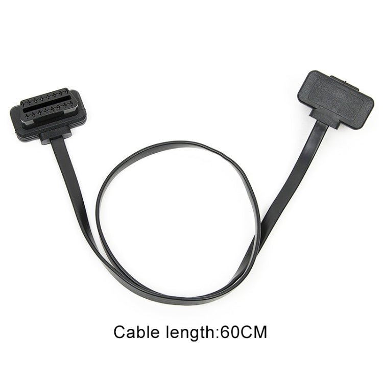 16PIN รถ OBD วินิจฉัยสายเคเบิลขยาย OBD2 สายเคเบิลชายกับหญิง, ความยาวสายเคเบิล: 60 ซม, 60cm