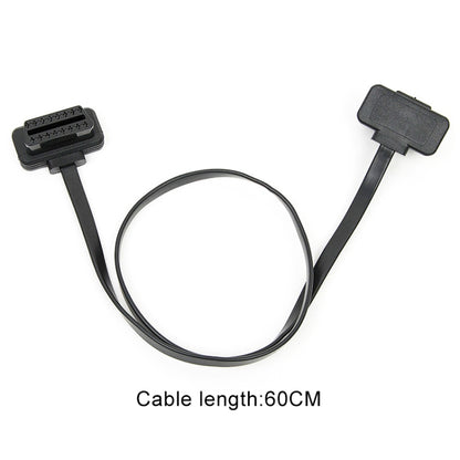 16PIN รถ OBD วินิจฉัยสายเคเบิลขยาย OBD2 สายเคเบิลชายกับหญิง, ความยาวสายเคเบิล: 60 ซม, 60cm