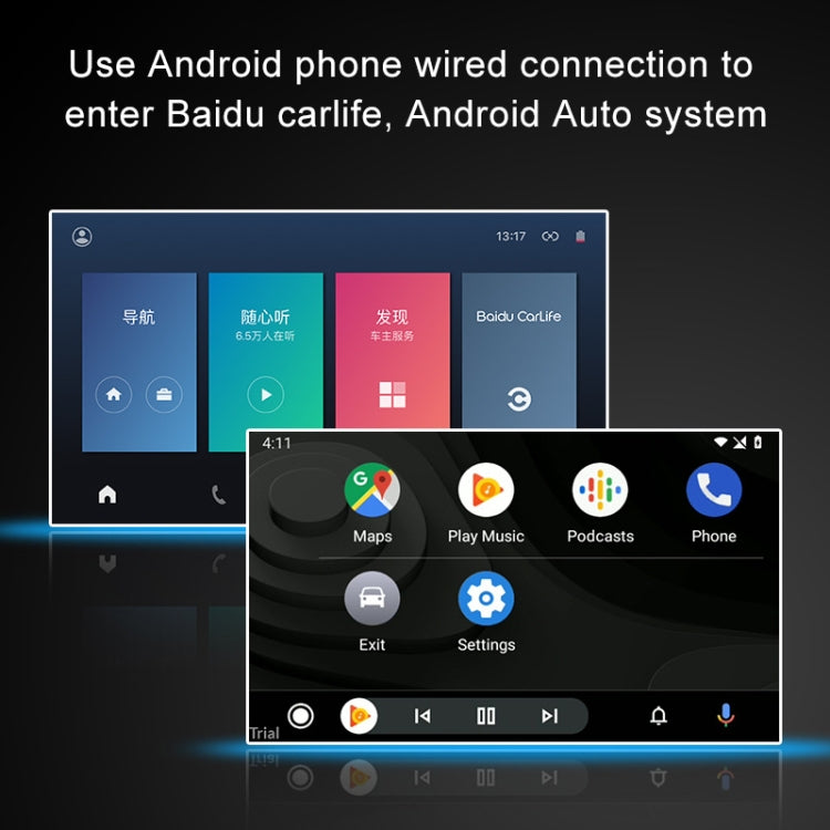 ระบบนำทางรถยนต์สำหรับ Android / Apple Carplay โมดูลบลูทูธไร้สายอัตโนมัติสมาร์ทโฟน USB Carplay Adapter, CPC200-Autokit