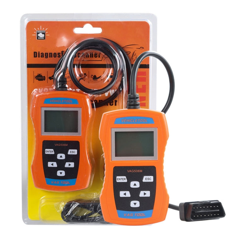 VAG506M รถเครื่องอ่านรหัสขนาดเล็กเครื่องมือวิเคราะห์เครื่องตรวจจับข้อบกพร่อง OBD2 รุ่นนอร์ดิก, VAG506M, Nordic Version
