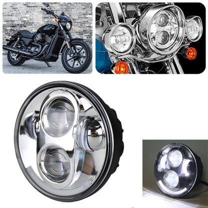 5.75 นิ้ว DC12V 6000K-6500K 40W รถ LED ไฟหน้าสำหรับ Harley, 5.75 inch (Silver), DC12V 40W