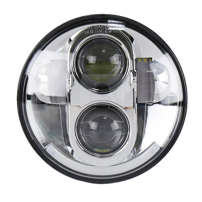 5.75 นิ้ว DC12V 6000K-6500K 40W รถ LED ไฟหน้าสำหรับ Harley, 5.75 inch (Silver), DC12V 40W