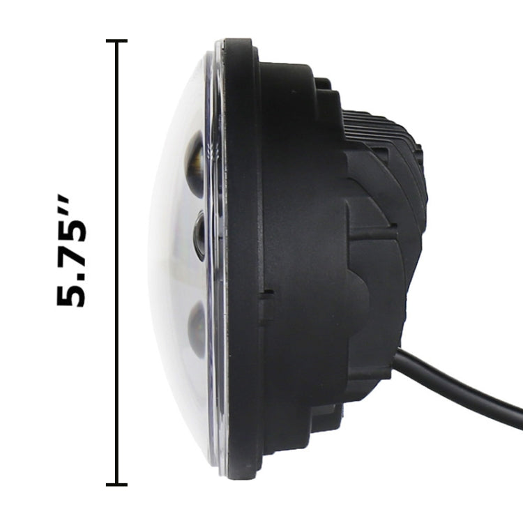 5.75 นิ้ว DC12V 6000K-6500K 40W รถ LED ไฟหน้าสำหรับ Harley, 5.75 inch (Silver), DC12V 40W