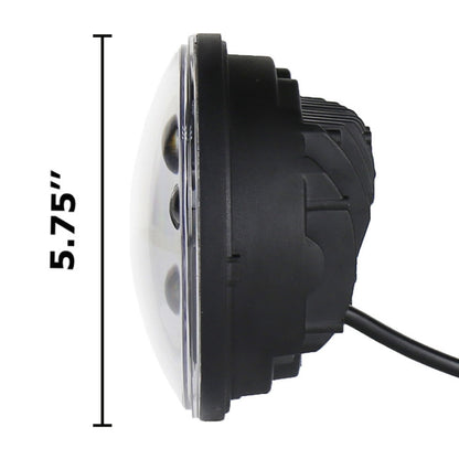 5.75 นิ้ว DC12V 6000K-6500K 40W รถ LED ไฟหน้าสำหรับ Harley, 5.75 inch (Silver), DC12V 40W