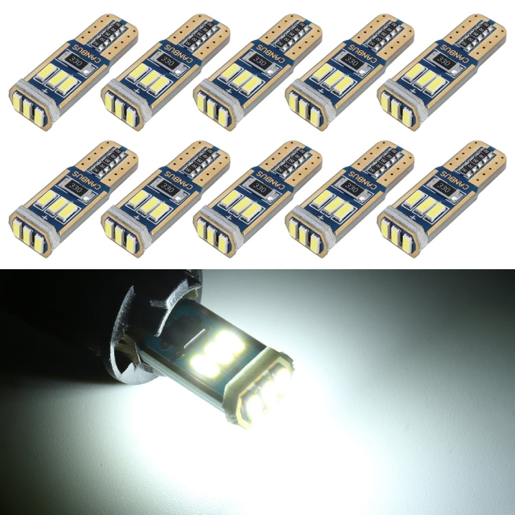 10 ชิ้น T10 DC12V / 1.7W / 6000K / 110LM 9LEDs SMD-4014 ไฟส่องรถยนต์พร้อมตัวถอดรหัส, 10pcs DC12V / 1.7W / 6000K / 110LM