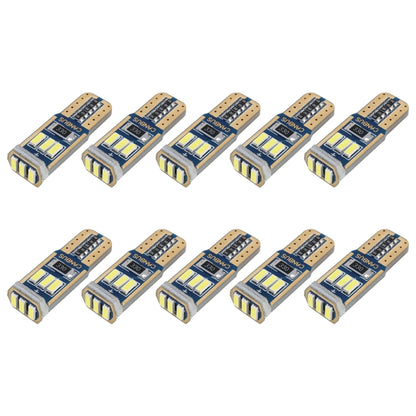 10 ชิ้น T10 DC12V / 1.7W / 6000K / 110LM 9LEDs SMD-4014 ไฟส่องรถยนต์พร้อมตัวถอดรหัส, 10pcs DC12V / 1.7W / 6000K / 110LM