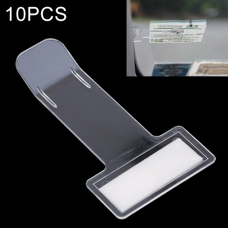 10 ชิ้น รถ พลาสติกติดบิลคลิป H Older ที่จอดรถจับเวลาผู้ถือตั๋วรถ, Plastic Mounted  Clip