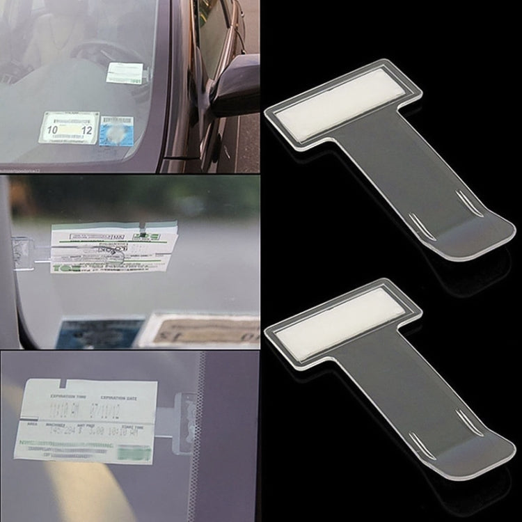 10 ชิ้น รถ พลาสติกติดบิลคลิป H Older ที่จอดรถจับเวลาผู้ถือตั๋วรถ, Plastic Mounted  Clip
