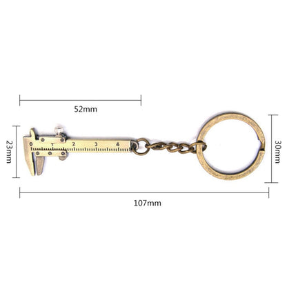 5 ชิ้นมินิเวอร์เนียคาลิปเปอร์พวงกุญแจพวงกุญแจ, Vernier Shape(Bronze), Vernier Shape(Silver)