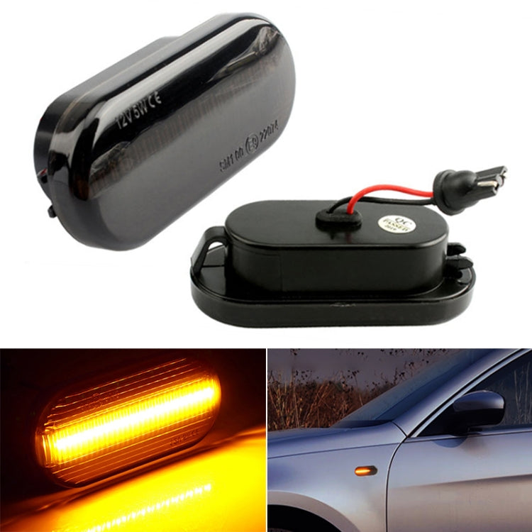 2 ชิ้น D12V / 5 วัตต์รถยนต์ LED ใบคณะกรรมการด้านข้างน้ำไหลเลี้ยวไฟสำหรับโฟล์คสวาเกน, For Volkswagen(Black), For Volkswagen(Transparent)
