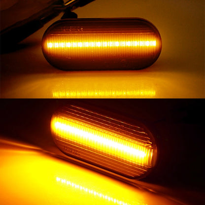 2 ชิ้น D12V / 5 วัตต์รถยนต์ LED ใบคณะกรรมการด้านข้างน้ำไหลเลี้ยวไฟสำหรับโฟล์คสวาเกน, For Volkswagen(Black), For Volkswagen(Transparent)