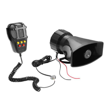 HW-1006B 12V 100W 125dB 5-TONE ไฟฟ้าปลุก Air Horn ไซเรนลำโพง 5 เสียง TONE super Loud พร้อมไมโครโฟน, HW-1006B