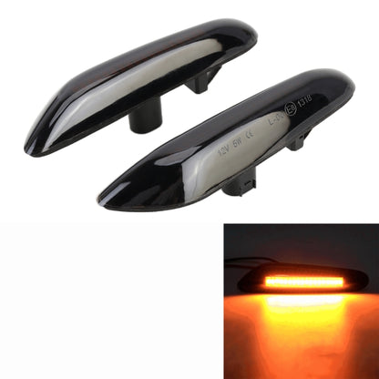 2 ชิ้น D12V / 5 วัตต์รถ LED แบบไดนามิกไฟกระพริบด้านข้างไหลน้ำเลี้ยวไฟสำหรับ BMW, แสงสีเหลือง, For BMW