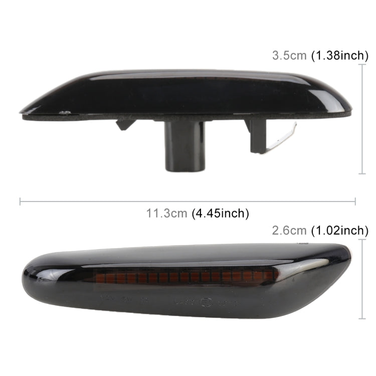 2 ชิ้น D12V / 5 วัตต์รถ LED แบบไดนามิกไฟกระพริบด้านข้างไหลน้ำเลี้ยวไฟสำหรับ BMW, แสงสีเหลือง, For BMW