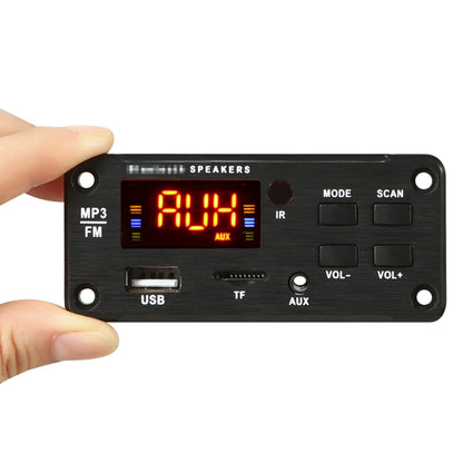 รถ 5V หน้าจอสีบลูทูธ 5.0 เสียง MP3 Player ถอดรหัสวิทยุ FM TF Card USB 3.5 มม.AUX พร้อมรีโมทคอนโทรล, 5V