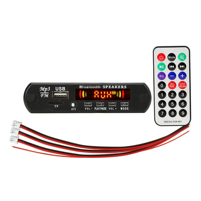 รถ 12V 2x3W เสียงเครื่องเล่น MP3 ถอดรหัสคณะกรรมการวิทยุ FM TF USB 3.5 มม.AUX, พร้อม Bluetooth/ฟังก์ชั่นการบันทึกการโทร/เครื่องขยายเสียง/รีโมทคอนโทรล, 12V