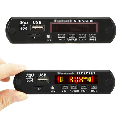 รถ 12V 2x3W เสียงเครื่องเล่น MP3 ถอดรหัสคณะกรรมการวิทยุ FM TF USB 3.5 มม.AUX, พร้อม Bluetooth/ฟังก์ชั่นการบันทึกการโทร/เครื่องขยายเสียง/รีโมทคอนโทรล, 12V