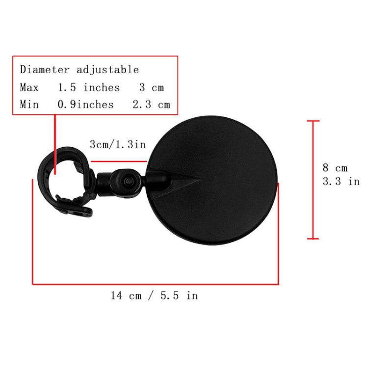 Universal 360 หมุนปรับกระจกมองหลังจักรยานHandlebarมุมกว้างกระจกนูนขี่จักรยานด้านหลังกระจก, View Mirror