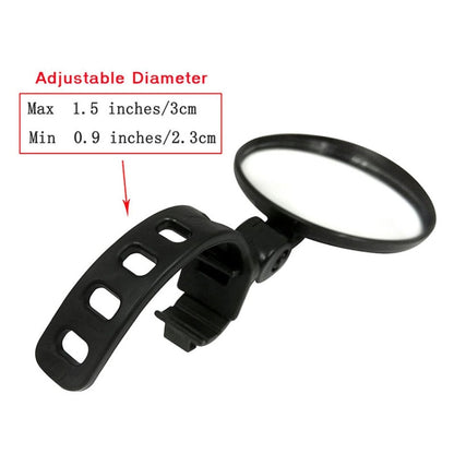 Universal 360 หมุนปรับกระจกมองหลังจักรยานHandlebarมุมกว้างกระจกนูนขี่จักรยานด้านหลังกระจก, View Mirror