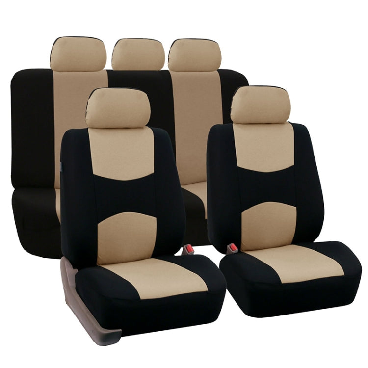 9 in 1 Universal Four Seasons Anti-Slippery Cushion Mat Set for 5 Seat Car, สไตล์: ธรรมดา, Ordinary Style, Beige, Ordinary Style