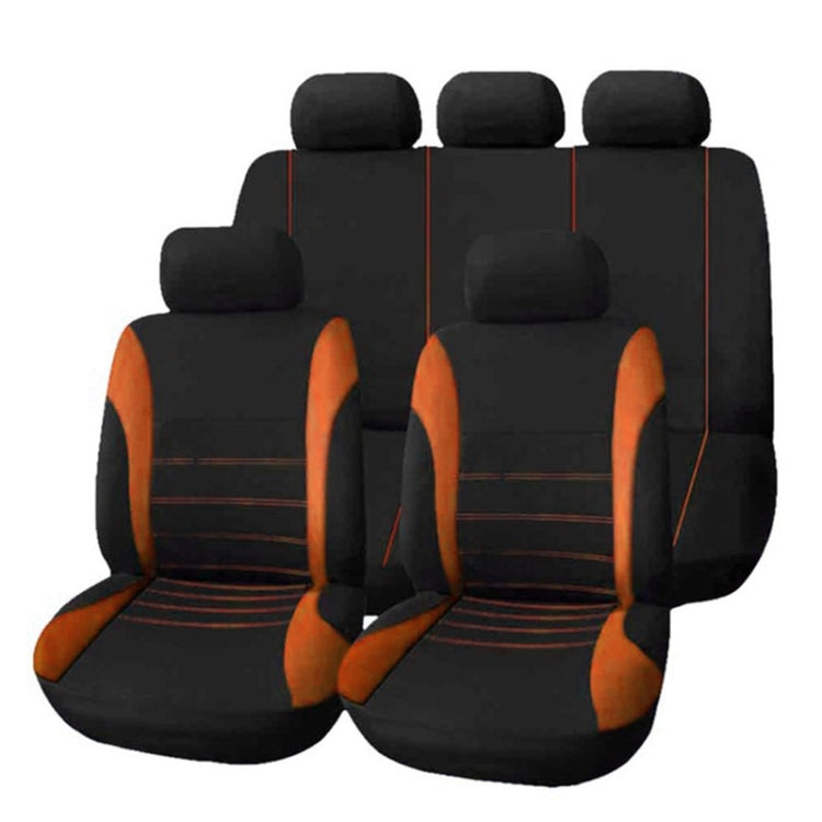 9 in 1 Universal Four Seasons Anti-Slippery Cushion Mat Set for 5 Seat Car, Style: Stitches, Stitches Style