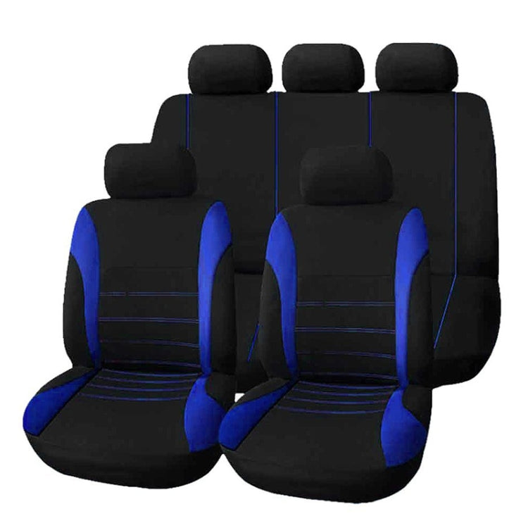 9 in 1 Universal Four Seasons Anti-Slippery Cushion Mat Set for 5 Seat Car, Style: Stitches, Stitches Style
