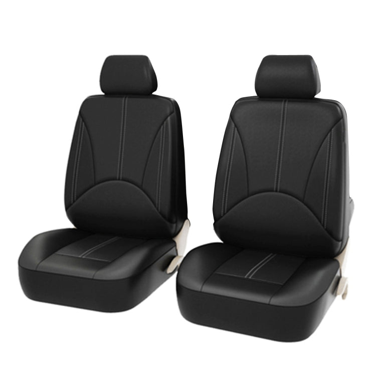 4 in 1 Universal PU หนัง Four Seasons Anti-ลื่นฝาครอบที่นั่งด้านหน้าเบาะชุดสำหรับ 2 ที่นั่งรถ, For 2 Seat Car