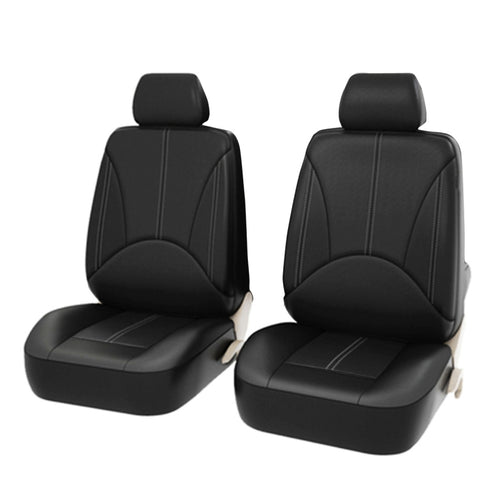 4 in 1 Universal PU หนัง Four Seasons Anti-ลื่นฝาครอบที่นั่งด้านหน้าเบาะชุดสำหรับ 2 ที่นั่งรถ, For 2 Seat Car