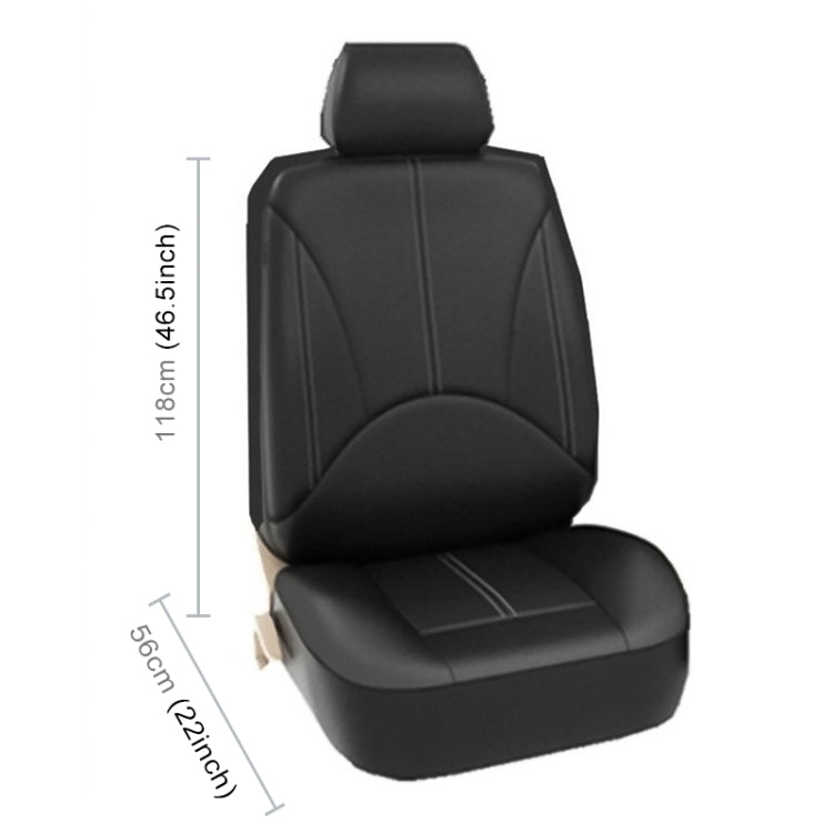 4 in 1 Universal PU หนัง Four Seasons Anti-ลื่นฝาครอบที่นั่งด้านหน้าเบาะชุดสำหรับ 2 ที่นั่งรถ, For 2 Seat Car
