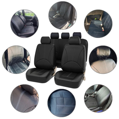 4 in 1 Universal PU หนัง Four Seasons Anti-ลื่นฝาครอบที่นั่งด้านหน้าเบาะชุดสำหรับ 2 ที่นั่งรถ, For 2 Seat Car