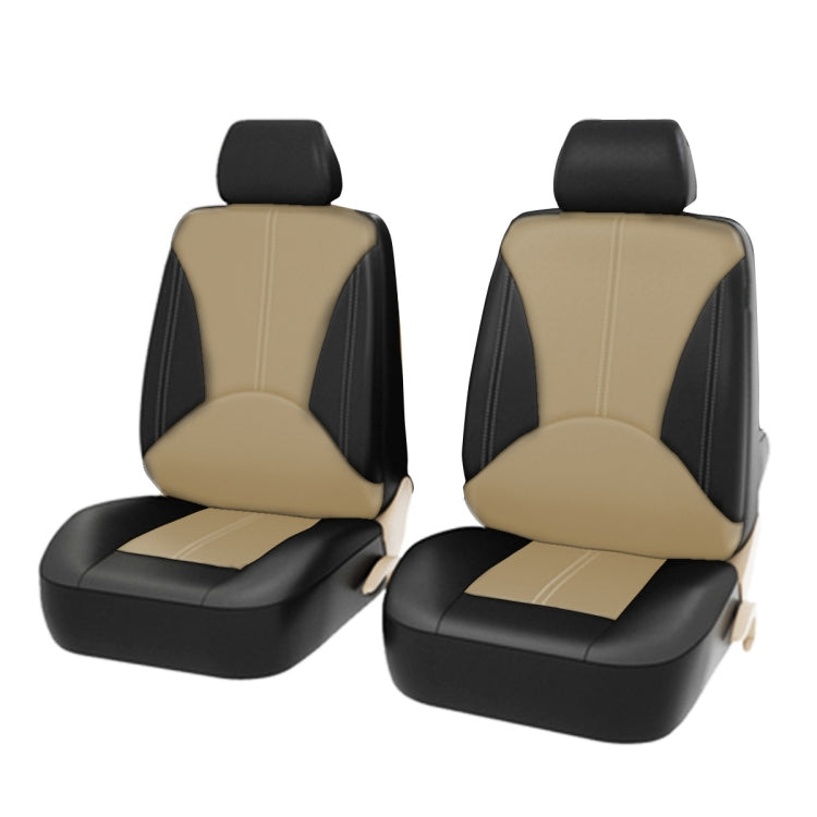 4 in 1 Universal PU หนัง Four Seasons Anti-ลื่นฝาครอบที่นั่งด้านหน้าเบาะชุดสำหรับ 2 ที่นั่งรถ, For 2 Seat Car