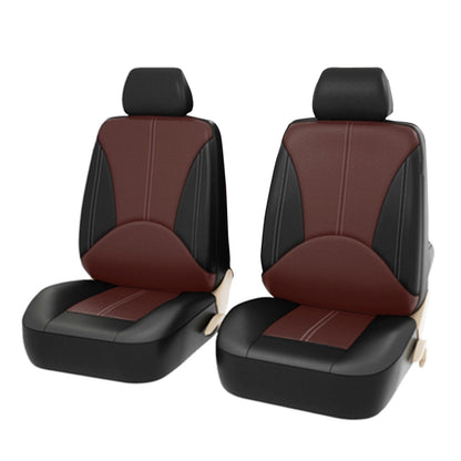 4 in 1 Universal PU หนัง Four Seasons Anti-ลื่นฝาครอบที่นั่งด้านหน้าเบาะชุดสำหรับ 2 ที่นั่งรถ, For 2 Seat Car