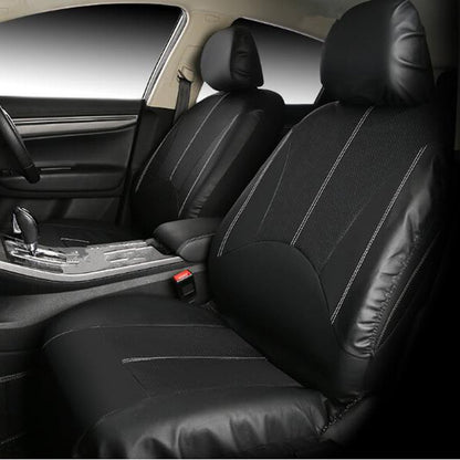 9 in 1 Universal PU Leather Four Seasons Anti-Slippery Cushion Mat Set for 5 Seat รถ, For 5 Seat Car