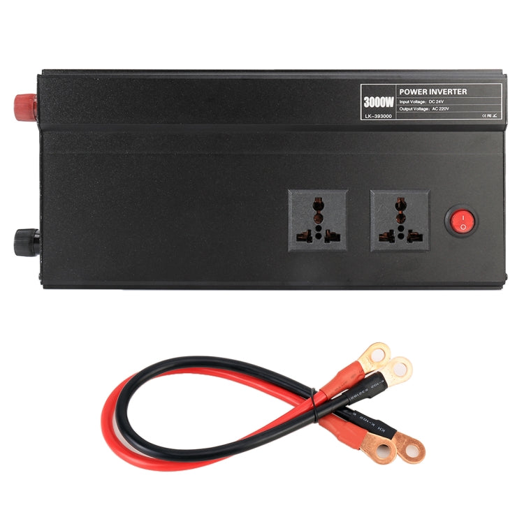 3000W DC 24V to AC 220V รถอินเวอร์เตอร์ไฟฟ้า Sine Wave อเนกประสงค์, การจัดส่งสีแบบสุ่ม, 3000W(Sine Wave)